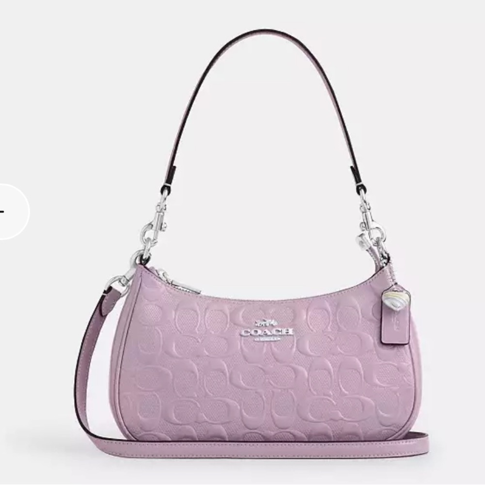 Coach Teri Shoulder Bag in Signature Leather with Heart Charm - Picture 5 of 8